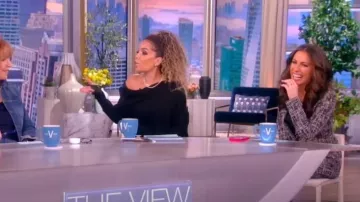 Rosetta Getty Etched Plaid Jacket worn by Alyssa Farah as seen in The View on April 26, 2023