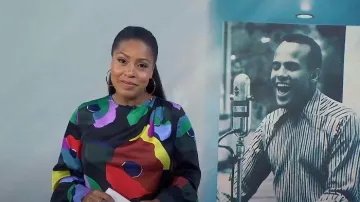 Kate Spade Floral Collage Chemisier porté par Sheinelle Jones comme vu dans Aujourd’hui le 26 avril 2023