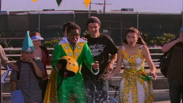 Ann Taylor Yellow Rose Dress worn by Jennifer Ann 'Moze' Mosely (Lindsey Shaw) in Ned's Declassified School Survival Guide TV series (S02E08)
