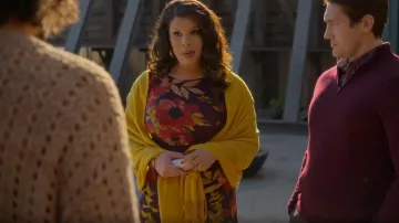 Fuzzi Floral Print Long Sleeve Midi Dress worn by Jazmin Martinez (Hailie Sahar) as seen in Good Trouble (S05E07)