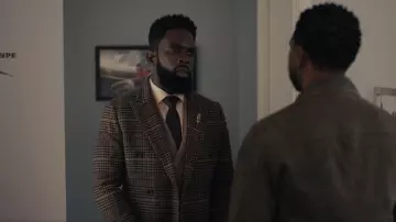 Scotch & Soda Double Breasted Coat worn by Geoffrey (Jimmy Akingbola) as seen in Bel-Air (S02E10)