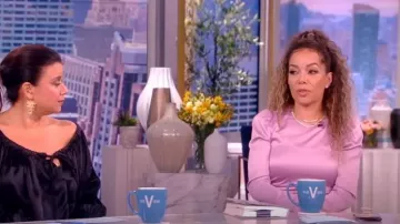 Zimmermann Ruched Silk Midi Dress worn by Sunny Hostin as seen in The View  on April 28, 2023