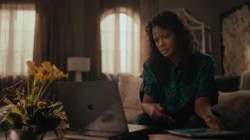 Zimmermann Tiggy Appliquéd Paisley Print Silk Wide Leg Pants worn by Vivian Banks (Cassandra Freeman) as seen in Bel-Air (S02E10)