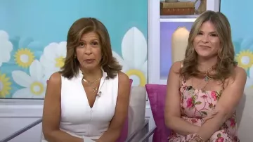 Black Halo Antoinette Sleeveless Jumpsuit In White worn by Hoda Kotb as seen in  Today with Hoda & Jenna on April 28, 2023