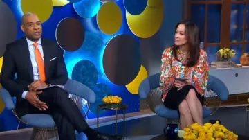 Ba&Sh Martha Shirt worn by Eva Pilgrim as seen in Good Morning America on April 26, 2023