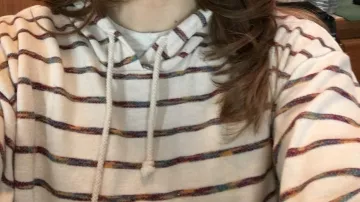 Striped hoodie worn by Chloe (Kiera Allen) in Run movie