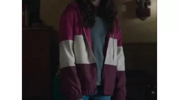 Striped zip hoodie worn by Ellie Williams (Bella Ramsey) as seen in The Last Of Us (Season 1 Episode 6)