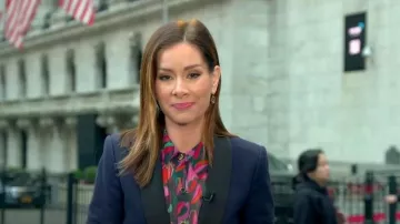 J. Crew Melton Wool Shawl Collar Tuxedo Overcoat worn by Rebecca Jarvis as seen in Good Morning America on May 1, 2023