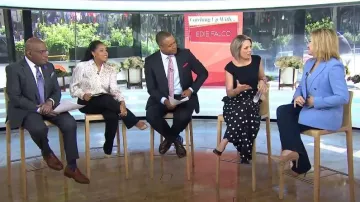 Ann Taylor Chemise à boutons à imprimé animal mixte portée par Sheinelle Jones comme on le voit dans Aujourd’hui le 1er mai 2023