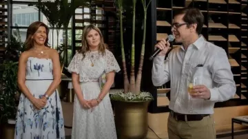 Lela Rose Garden Fil Coupe Strapless Midi Dress worn by Hoda Kotb as seen in Today with Hoda & Jenna on May 1, 2023