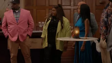 In the Style Plus Per­rie Sian Boyfriend Blaz­er worn by Nicky (Nicole Byer) as seen in Grand Crew (S02E10)