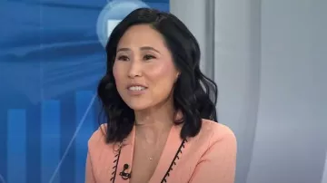 Sandro Embroidered Cardigan worn by Vicky Nguyen as seen in Today on May 2, 2023