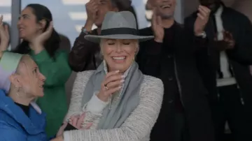 Melrose and Market Bow Trim Pana­ma Hat worn by Rebecca Welton (Hannah Waddingham) as seen in Ted Lasso (S03E08)