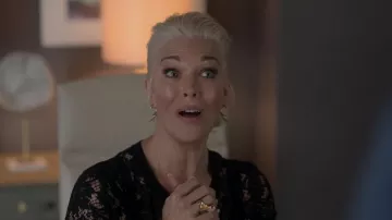 Shaun Leane Hooked Pearl Large Earrings worn by Rebecca Welton (Hannah Waddingham) as seen in Ted Lasso (S03E08)
