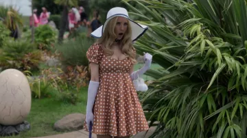 Caroline Constas Di­na Pol­ka Dot Minidress worn by Keeley Jones (Juno Temple) as seen in Ted Lasso (S03E08)