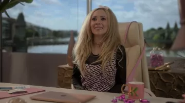 Versace La Greca Mini Dress worn by Keeley Jones (Juno Temple) as seen in Ted Lasso (S03E08)