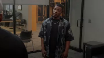 Acne Studios Sandrosa Kaleidoscope Short Sleeve Shirt worn by Spencer James (Daniel Ezra) as seen in All American (S05E18)
