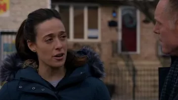 PAJAR Cordova Fox Fur Down Bomber Jacket worn by Kim Burgess (Marina Squerciati) as seen in Chicago P.D. (S10E19)