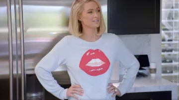 Wildfox Synthetic Baggy Beach Jumper Tarte Lips Sudadera usada por Paris Hilton como se ve en Paris in Love (S01E01)