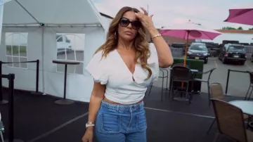 Maje Platane Flare Jeans worn by Dolores as seen in The Real Housewives of New Jersey (S13E13)