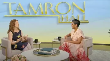 Zimmermann High Tide Shirt Midi Dress worn by Tamron Hall as seen in Tamron Hall on May 3, 2023