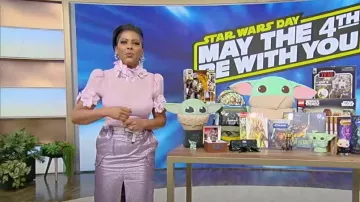 Tom Ford Iridescent Sable Skirt worn by Tamron Hall as seen in Tamron Hall on May 4, 2023