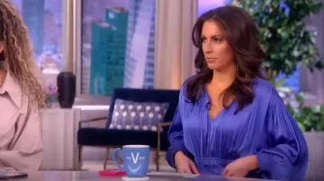 Maje Rivas Smocked Trim Dress worn by Alyssa Farah as seen in The View on May 5, 2023