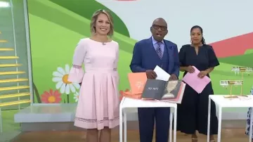 Eliza J Bell Sleeve Fit & Flare Dress worn by Dylan Dreyer as seen in Today on May 4, 2023