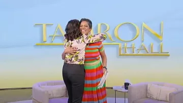 Gucci Viscose Blend Striped Skirt worn by Tamron Hall as seen in Tamron Hall on May 5, 2023