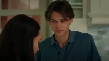 American Eagle Super Soft Vintage Icon Polo Shirt worn by Conrad (Christopher Briney) as seen in The Summer I Turned Pretty (S01E07)