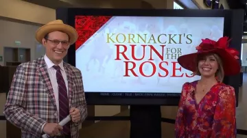 Eliza J Floral Print Tiered Ruffle High-Low Dress worn by Dylan Dreyer as seen in Today on May 5, 2023