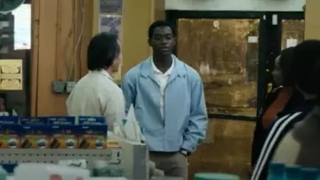 Windbreaker jacket worn by Franklin Saint (Damson Idris) in Snowfall TV series (S02E06)