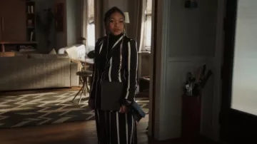 Alice + Olivia Macey Blazer in Modern Vertical Stripe worn by Delilah (Laya DeLeon Hayes) as seen in The Equalizer (S03E16)