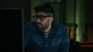 Kapital Denim Lace Up Western Shirt worn by Harry Keshegian (Adam Goldberg) as seen in The Equalizer (S03E16)