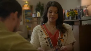 Free People Poncho Lonestar In Parchment Combo worn by Jazmin Martinez (Hailie Sahar) as seen in Good Trouble (S05E08)