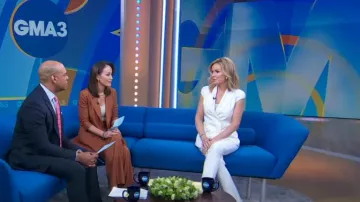 Max Mara Tronto Gilet à double poitrine porté par Jennifer Ashton vu dans Good Morning America le 8 mai 2023