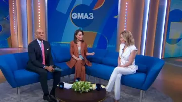 Veronica Beard Sunny Belted Pants worn by Eva Pilgrim as seen in Good Morning America on May 8, 2023