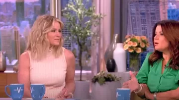 Stella McCartney Symmetric Ribbed Organic Cotton Turtleneck Dress worn by Sara Haines as seen in The View on May 8, 2023