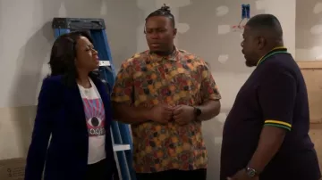 Maje Vision Embellished Tee worn by Tina Butler (Tichina Arnold) as seen in The Neighborhood (S05E20)
