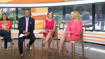 Trina Turk Incomparable Bishop-Sleeve Dress worn by Patricia Clarkson as seen in Today on May 8, 2023