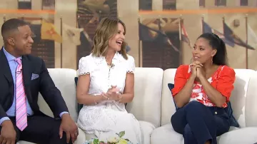 Maeve Woven Puff-Sleeve Top porté par Sheinelle Jones tel que vu dans Today on May 8, 2023