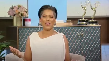 Ferragamo Sleeveless Asymmetric Dress worn by Tamron Hall as seen in Tamron Hall on May 8, 2023