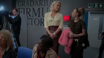 Roland Mouret Arreton Back Zip Pencil Midi Skirt worn by Rebecca Welton (Hannah Waddingham) as seen in Ted Lasso (S03E09)