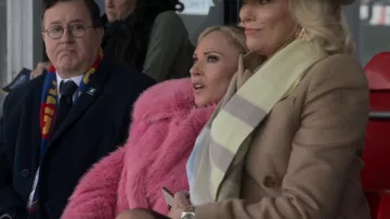 Topshop Short Faux Fur Coat worn by Keeley Jones (Juno Temple) as seen in Ted Lasso (S03E09)