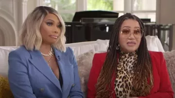 Alice + Olivia Maris Silk Halter Neck Top worn by Cheryl James as seen in Tamron Hall Show on May 9, 2023