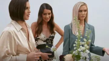 Uo Cow Print Sateen Mini Dres worn by Kristina Kelly as seen in Vanderpump Rules (S10E14)