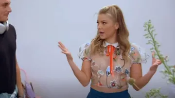 Sugar Thrillz Forgotten Garden Embroidered Top worn by Ariana Madix as seen in Vanderpump Rules (S10E14)