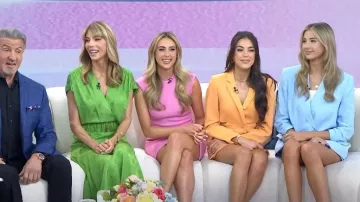 Maje Rirange Cutout Blazer Mini Dress worn by Sistine Rose Stallone as seen in Today on May 10, 2023