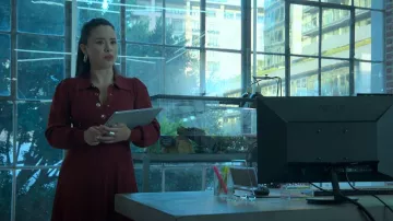 Sandro Lison Dress worn by Mariana Adams Foster (Cierra Ramirez) as seen in Good Trouble (S05E09)
