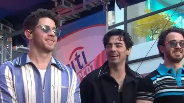 Wales Bonner Atlantic Stripe Organic Cotton Jacket worn by Nick Jonas as seen in Today on May 12, 2023